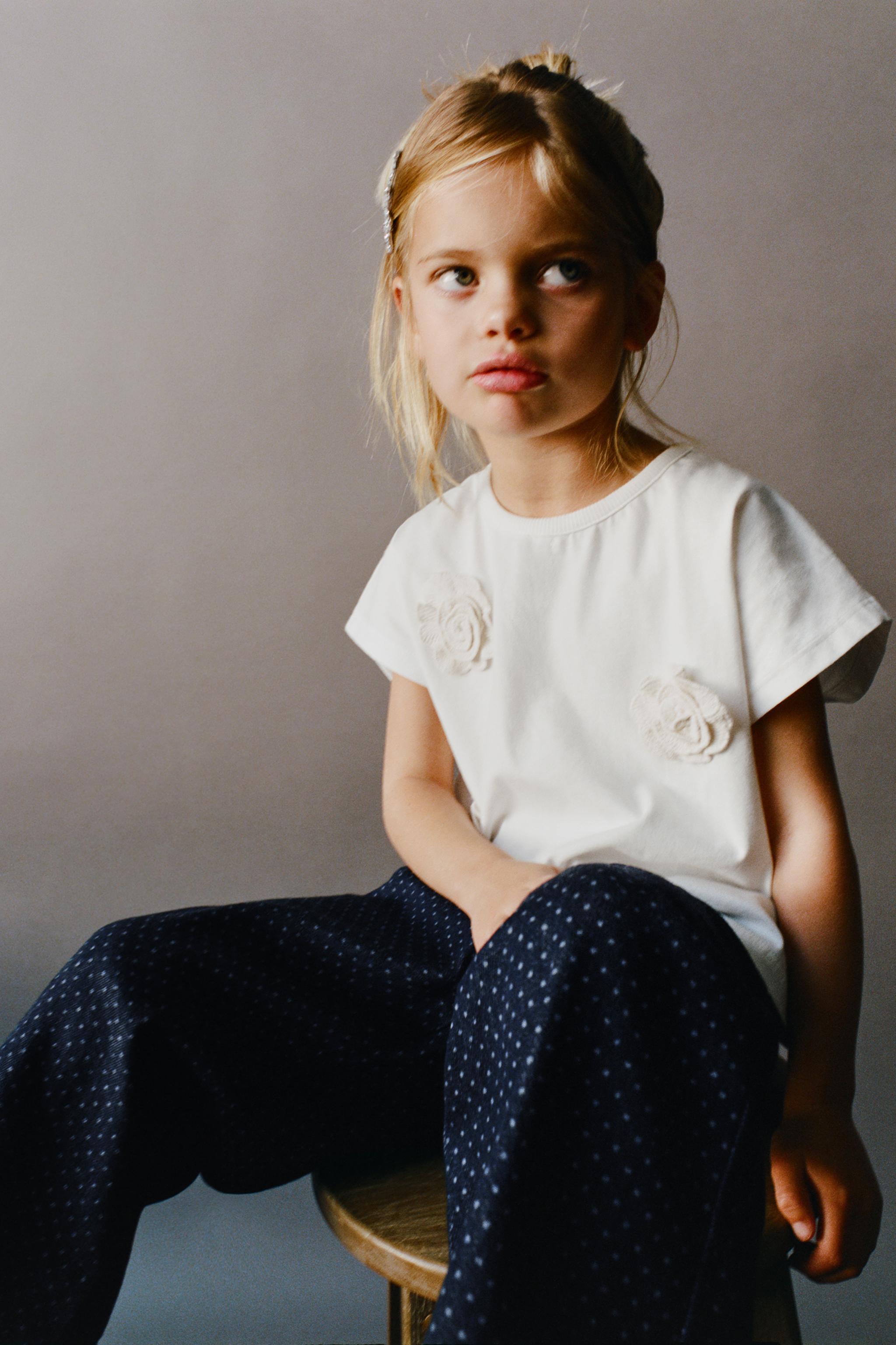 POLKA DOT WIDE LEG JEANS
